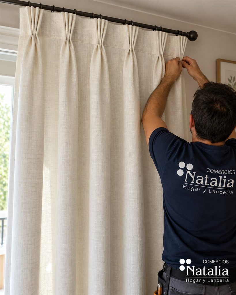 Cortina a medida: pinza triple